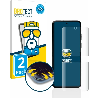 Afbeelding van BROTECT Screenprotector voor Motorola Razr 40 Ultra Folie Beschermfolie transparant volledig dekking (2 Stuks)