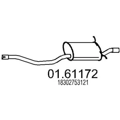 Afbeelding van MTS 01.61172 Einddemper 1300mm