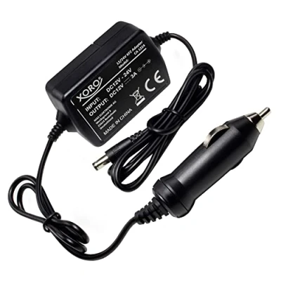 Afbeelding van XORO 12 V / 24 auto adapter CA 1224 met overspanning en oververhitting, spanningsstabilisatie (uitgang: V/0 tot 3 A), automatische apparaatherkenning