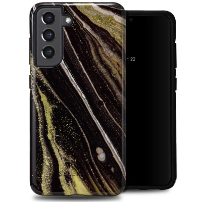 Afbeelding van Samsung Galaxy S21 FE Hoesje Kunststof Selencia Hardcase/Backcover Chic Marble Telefoonhoesje