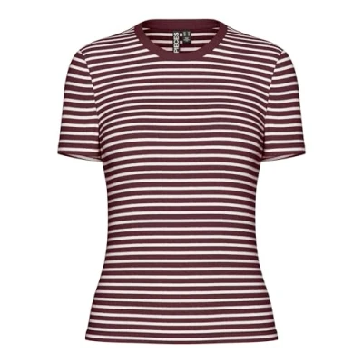 Afbeelding van Pieces Pcsoffi BABY TEE Tshirt print, Dames, Maat: XS, Tawny port/cloud dancer