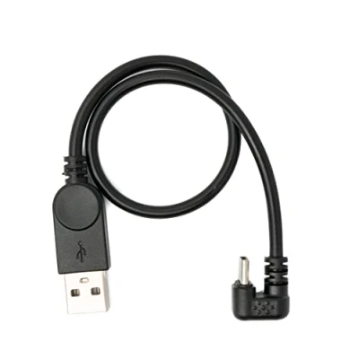 Afbeelding van System S USB 3.1 U Turn 180 kabel 30 cm type C male naar 2.0 A stekker hoek zwart
