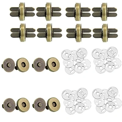 Afbeelding van Magnetische Snaps Knoppen, 30 STKS Snap Bevestiging Metalen Magneet Press Studs Voor Portemonnees Naaien Craft Tassen Kleding Leer Maken 14MM