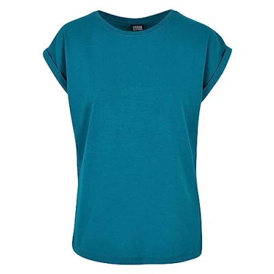 Afbeelding van Urban Classics Extended Shoulder Tshirt basic, Dames, Maat: XS, Watergreen