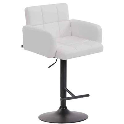Afbeelding van Barkruk Mosjoen Kunstleer Zwart Frame Wit