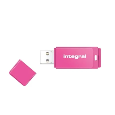 Afbeelding van Integral 64GB USB2.0 drive NEON PINK USB flash Type A 2.0 Roze