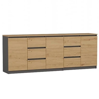 Afbeelding van COSTA Ladekast 1D3S/2D3S BA ANTRACIET ARTISAN