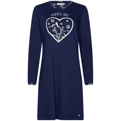 Afbeelding van Rebelle Nachthemd Aspen Ski Katoen Blauw Maat 50