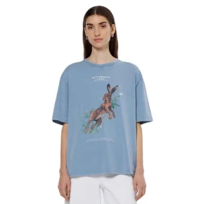Afbeelding van Scotch &amp; Soda Washed Artwork Los T shirt, meerblauw 413, XS