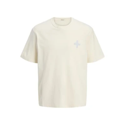 Afbeelding van Jack &amp; Jones Jorhydra Pattern TEE CREW NECK Tshirt print, Heren, Maat: XXL, Antique white