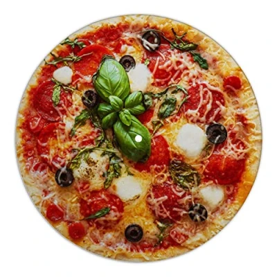 Afbeelding van Next Ferry Slipmat Pizza Platenspeler mat van vilt Slipmatten voor DJ&#039;s Platensteun alle draaitafels turntafels gedrukt in Duitsland
