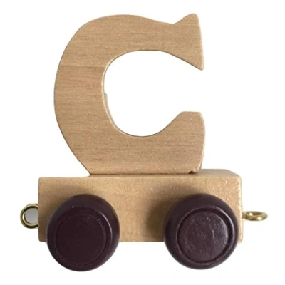 Afbeelding van Personaliseerbaar met naam letters van hout een ideaal geschenk voor verjaardag of doopgeschenk letter C
