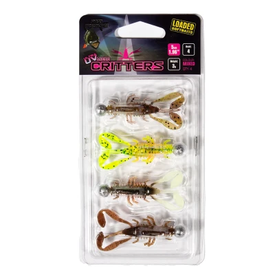 Afbeelding van Fox Rage UV Micro Critter Creature Bait 5cm Loaded 3g (4 Stuks) Shad