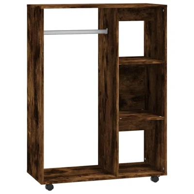 Afbeelding van Kledingkast 80X40X110 Cm Bewerkt Hout Grijs Sonoma Eikenkleurig Gerookt eiken