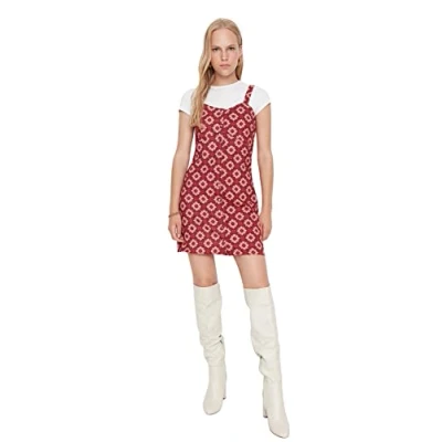 Afbeelding van Trendyol Beige Mouwloze Lange Voering Onderhemdjurk Tctss21Uk0034
