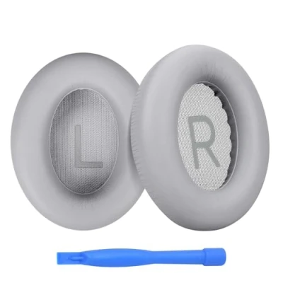Afbeelding van Vervangende Oorkussens voor Bose NC700 / 700 Noise Cancelling Hoofdtelefoon van MMOBIEL Memory Foam en Protein PU Koptelefoon Isolation Earpads Licht Grijs