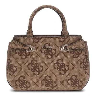 Afbeelding van GUESS Lorelei Mini Satchel Bag Latte Logo