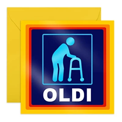 Afbeelding van Central 23 Grappige verjaardagskaart voor hem &#039;Oldi&#039; Onbeleefde verjaardagskaarten papa opa moeder pensioenkaart wordt geleverd met leuke stickers