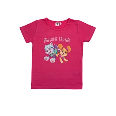 Afbeelding van Paw Patrol T shirt voor meisjes, bovenstuk, korte mouwen, roze, 110/116 cm