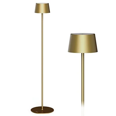 Afbeelding van Stilosa 3 Floor Oplaadbare USB LED vloerlamp Met Touch Control instelbare lichtsterkte (dimmer) Thuis en Restaurant IP54 voor gebruik binnen buiten Donker Goud