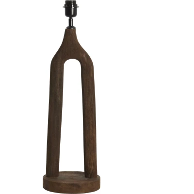 Afbeelding van Light&amp;living Lampvoet Ø20x55 cm XITTA hout mat donker bruin