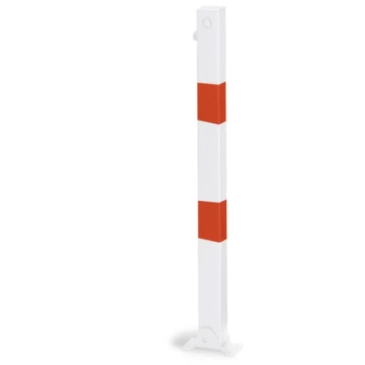 Afbeelding van Alberts 780609 Afzetpaal Klappy naar keuze in verschillende uitvoeringen om op te schroeven, neerklapbaar wit paal 70 x mm hoogte boven de grond 100 cm