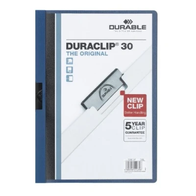Afbeelding van Durable 220007 Klemmap Duraclip Original 30 (voor 1 vel A4), 25 stuks, donkerblauw