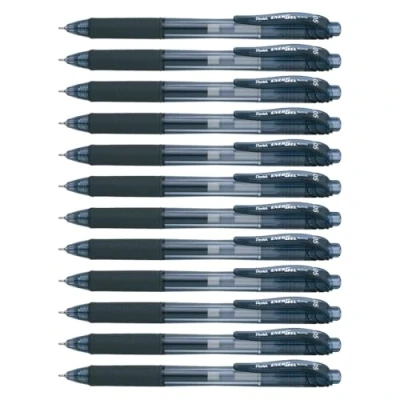 Afbeelding van Pentel BLN105 Gel Ink Rollerball pennen met Click Top 0,25 mm lijn en 0,5 bal diameter 12 zwart, 1 stuk