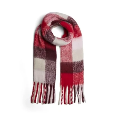 Afbeelding van PIECES PCBEA Long Scarf NOOS BC wintersjaal voor dames, Tawny Port/Checks: vierkant, One Size (Fabrikant maat:ONESIZE)