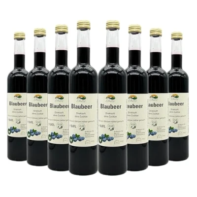 Afbeelding van BLEICHHOF® Bosbessensap direct sap, veganistisch (8 x 0,47 l)