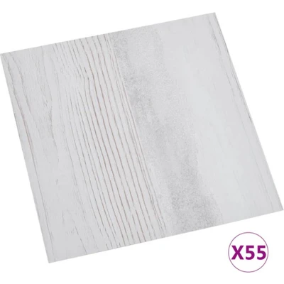 Afbeelding van vidaXL Vloerplanken zelfklevend 55 st 5,11 m² PVC lichtgrijs