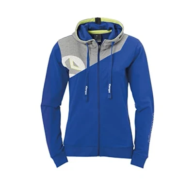 Afbeelding van Kempa Core 2.0 Hood Jacket Dames Royal Blauw Donker Grijs Melange Maat L