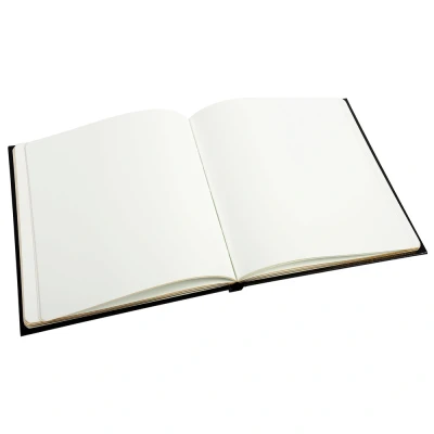 Afbeelding van Exacompta ref. 4991E 1 Kunstleren gastenboek BALACRON Verticaal formaat : 21 x 19 cm gouden rand met titel in letters 140 effen witte bladzijden Kleur Zwart