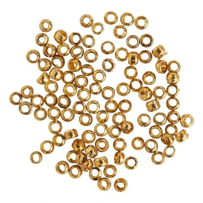 Afbeelding van Knijpkraal rond goudkleur 1 mm 100 stuks