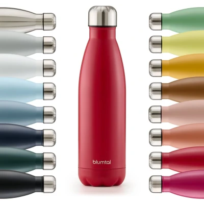 Afbeelding van Blumtal Thermosfles Met dubbele wand Thermosbeker Koffie, Thee en Koele dranken Travel Mug 1000ml Rood