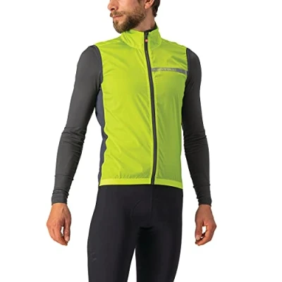 Afbeelding van Castelli SQUADRA STRETCH VEST ELECTRIC LIME/DARK GRAY Mannen maat S