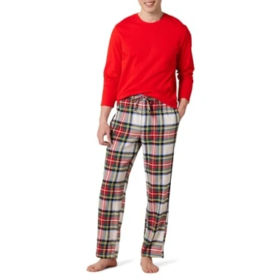 Afbeelding van Amazon Essentials Flanellen pyjamaset voor heren (verkrijgbaar in groot en lang), rood tartan plaid, S