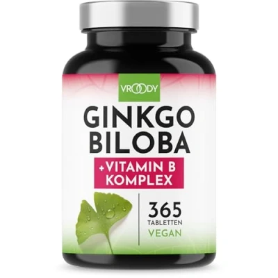 Afbeelding van Ginkgo Biloba 6000mg per Tablet, 365 Stuks B Vitamine Powercomplex, Zonder Toevoegingen, Laboratoriumgetest, Made in Austria, B12 Ginko