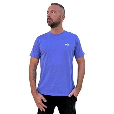 Afbeelding van Alpha Industries Small LOGO Tshirt print, Heren, Maat: XXL, Electric violet