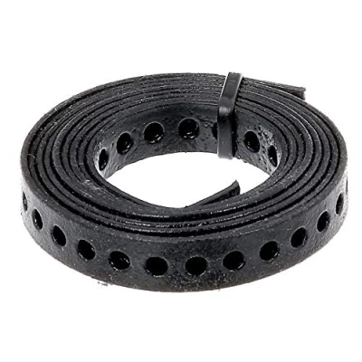 Afbeelding van Alberts 334161 Gaatjesband met of zonder afrolcassette zwarte kunststof coating breedte 17 mm lengte 1,5 m
