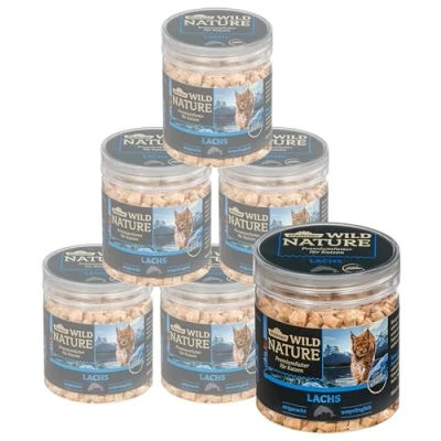 Afbeelding van Dehner Wild Nature Kattensnack, gevriesdroogd, zalm, 6 x 20 g (120 g)