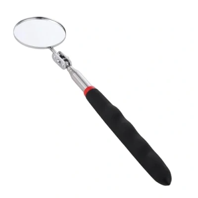 Afbeelding van NyxSeat 1 stuk rekbare inspectielamp voor auto&#039;s, mechanische hulpinstrumenten, ronde gripvaste spiegelgereedschap, instelbare telescopische diameter convexe spiegel (50 mm, zwart).