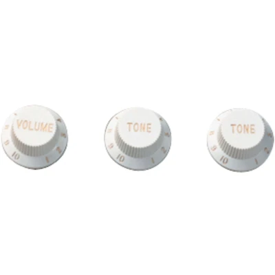 Afbeelding van Fender Strat Knob Set White Gitaaronderdeel