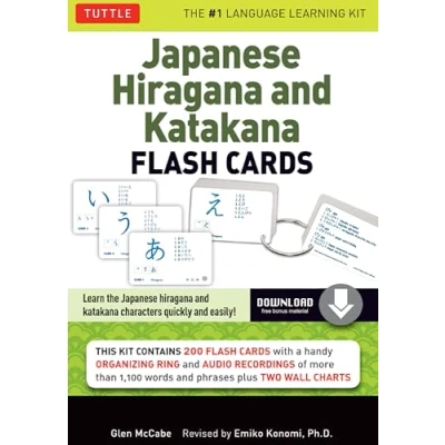 Afbeelding van Japanese Hiragana &amp; Katagana Flash Cards Kids /anglais: Learn the Two Alphabets Quickly Easily with this Kit (Online Audio Included)