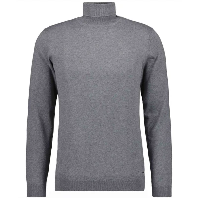 Afbeelding van RAGMAN Regular Fit Gebreide trui ronde halsmiddengrijs, Effen