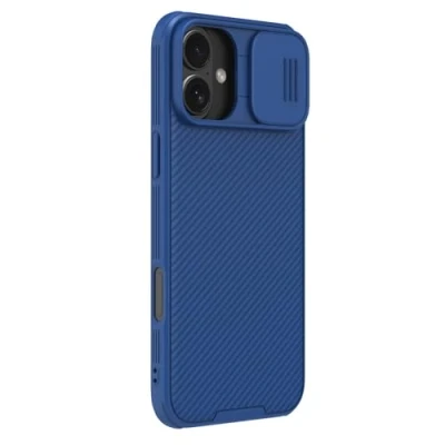 Afbeelding van Nillkin CamShield Magnetisch Hoesje Geschikt voor Apple iPhone 16 Compatibel met MagSafe Camera Slider Back Cover Extra Bescherming Blauw
