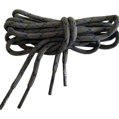 Afbeelding van Schoenveter grijs blauw 100 cm lang x4 mm breed model rond