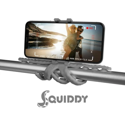 Afbeelding van Celly telefoonhouder Flexible Squiddy 8,5 cm siliconen grijs