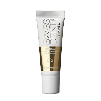Afbeelding van SWISSDENT CRYSTAL tandpasta, 10 ml reisgrootte lichter maken van opbouwend, remineraliserend en vermindert gevoeligheid