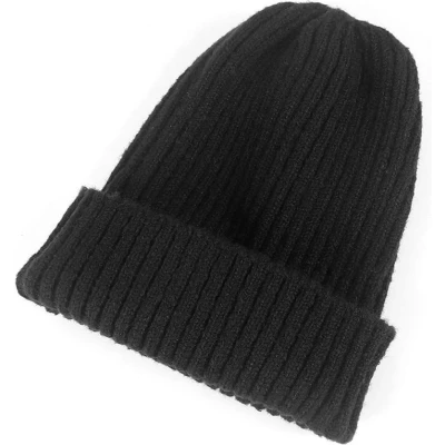 Afbeelding van Beanie Knitted Muts Zwart Gebreide One Size Fashion Favorite